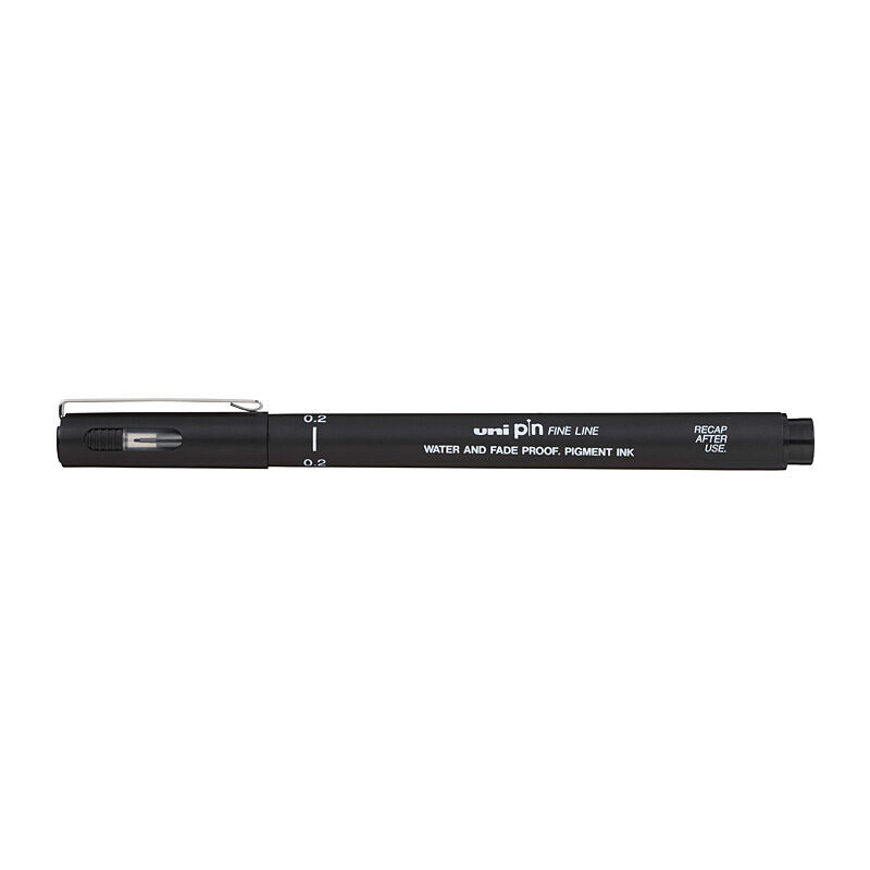 uni Pin FineLiner 0.2 - Black (Box of 12)