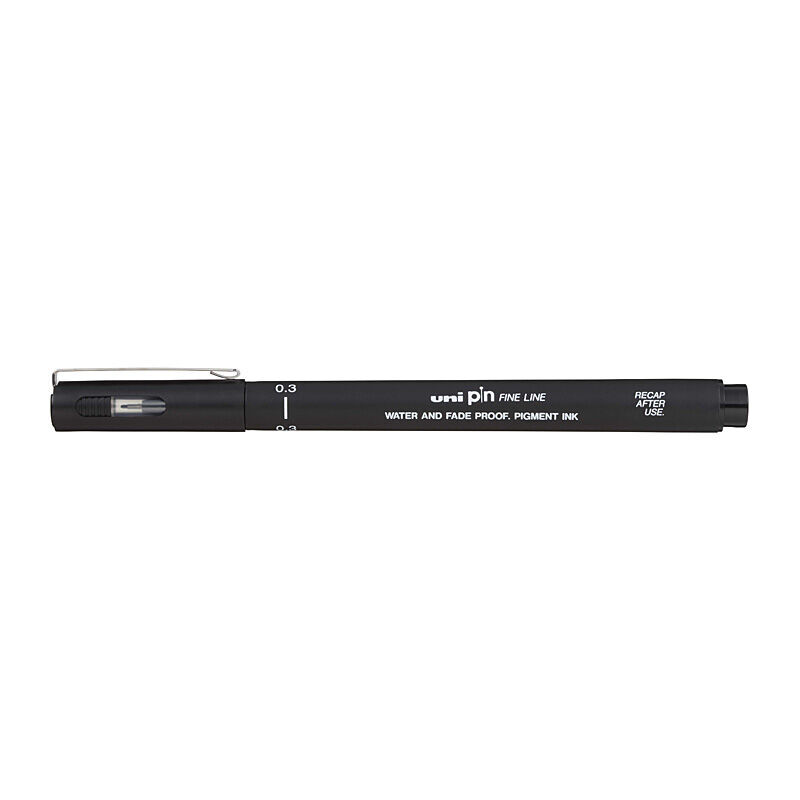 uni Pin FineLiner 0.3 - Black (Box of 12)