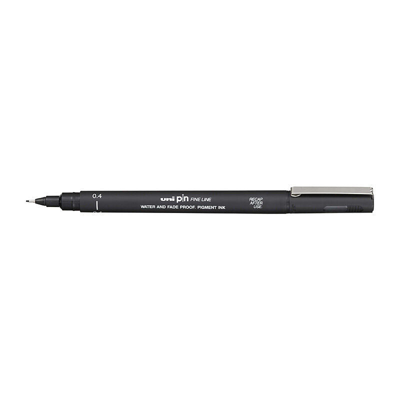 uni Pin FineLiner 0.4 - Black (Box of 12)