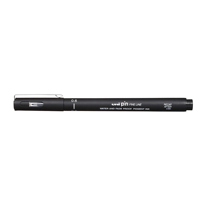 uni Pin FineLiner 0.6 - Black (Box of 12)