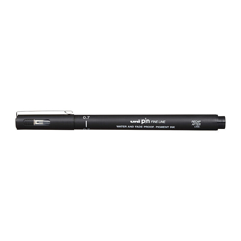 uni Pin FineLiner 0.7 - Black (Box of 12)
