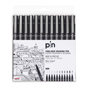uni Pin Fine Liner - Assorted (Pack of 12)