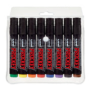 uni Prockey Permanent Marker Chisel Wallet of 8