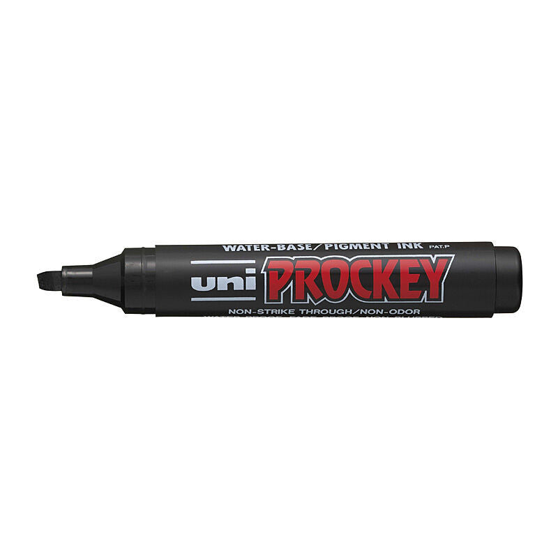 uni Prockey Marker Chisel - Black (Box of 12)