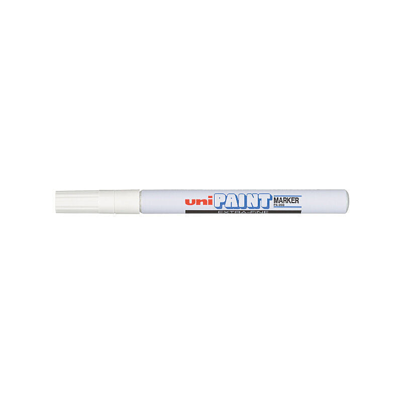 uni Chalk Marker XFine - White (Box of 12)