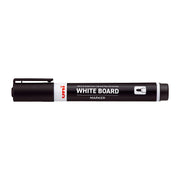 uni Whiteboard Marker Bullet - Black (Box of 12)