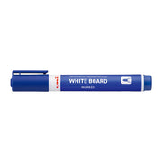 uni Whiteboard Marker Bullet - Blue (Box of 12)