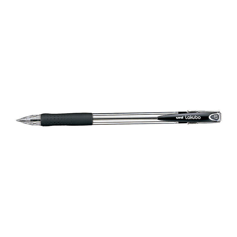 uni Lakubo Ballpoint Pen 0.7 - Black (Box of 12)