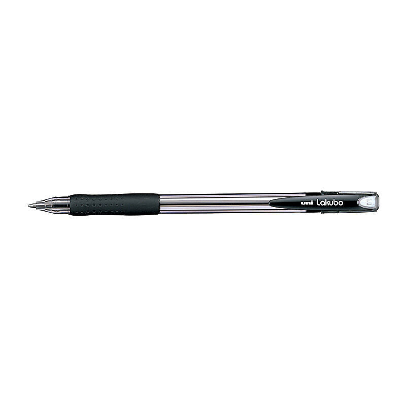 uni Lakubo Ballpoint Pen 1.0 - Black (Box of 12)