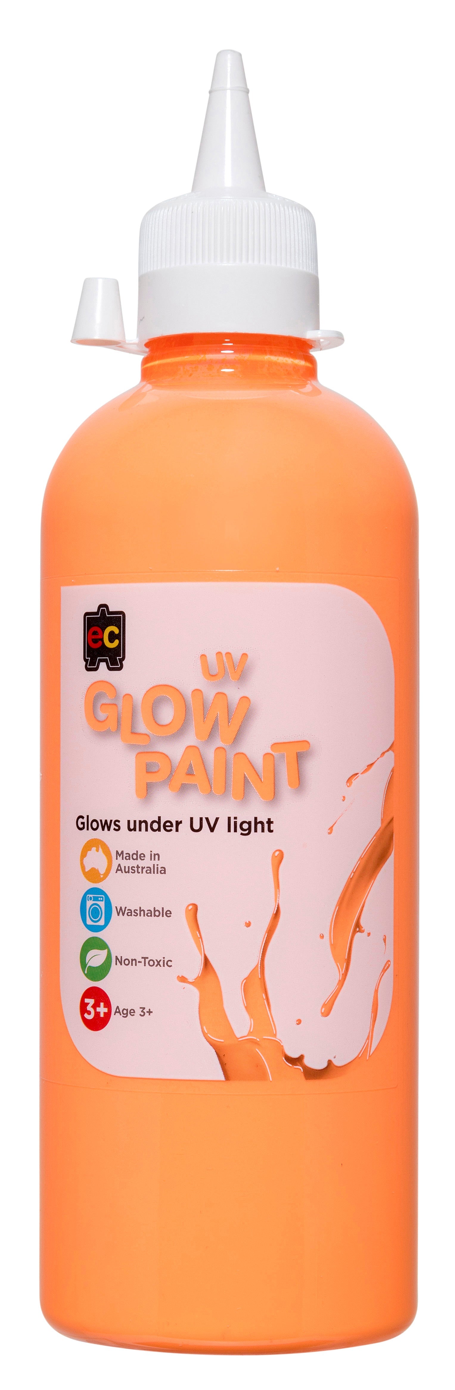 UV Glow Paint 500mL - Orange