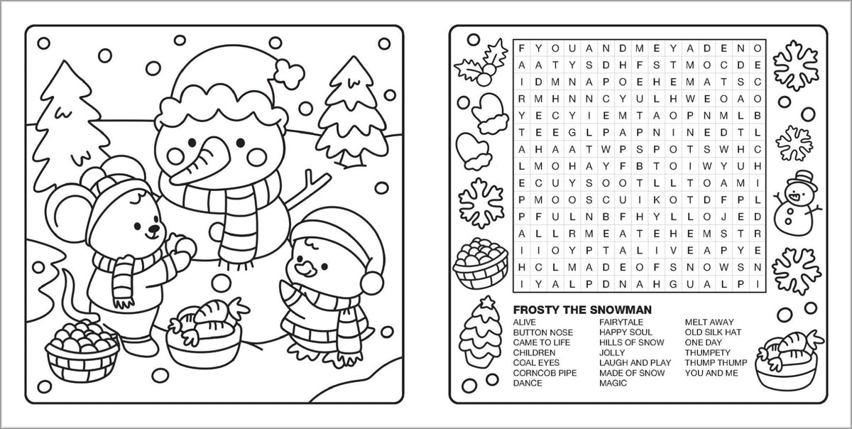 Happy Days - Bright Cuties Cosy Colouring & Word Search Book