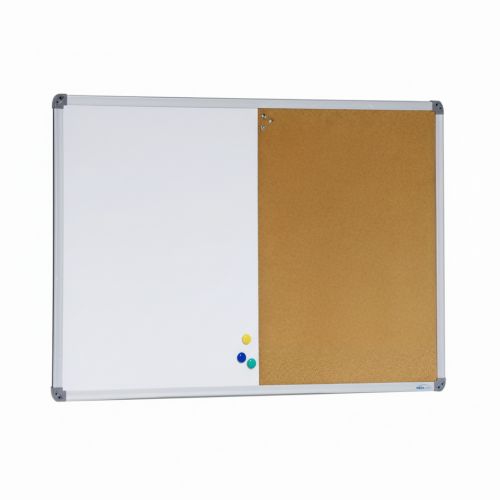 Visionchart Combo Board Whiteboard/Corkboard 1200 x 900mm Standard Frame