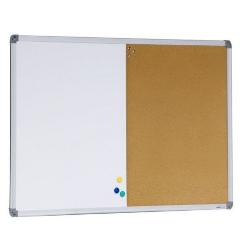Visionchart Combo Board Whiteboard/Corkboard 900 x 600mm Standard Frame