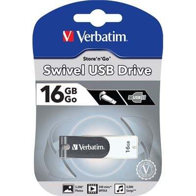 Verbatim USB Drive - Store 'n' Go Swivel: 16GB