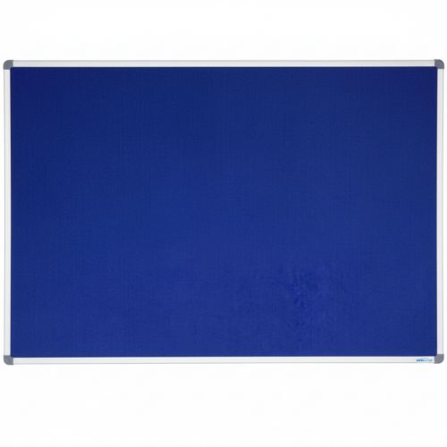 Visionchart Corporate Felt Pinboard 1200 x 900mm Standard Frame Blue