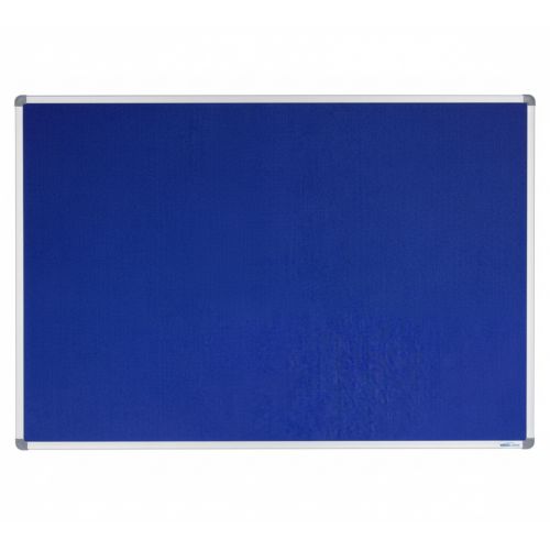 Visionchart Corporate Felt Pinboard 1500 x 900mm Standard Frame Blue