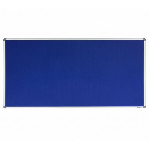 Visionchart Corporate Felt Pinboard 2400 x 1200mm Standard Frame Blue