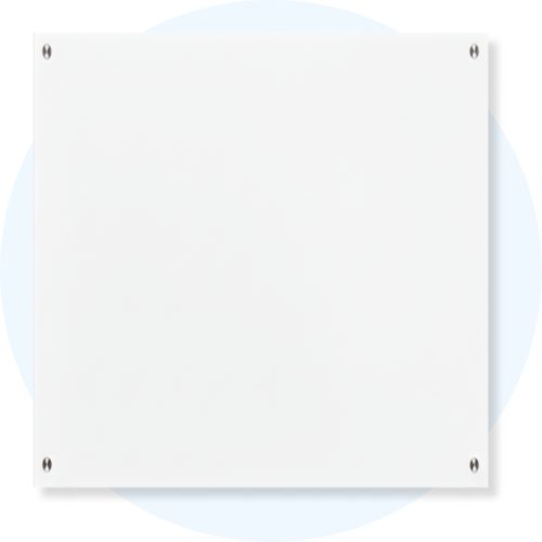 Visionchart Lumiere Glassboard 1200 x 1200mm White