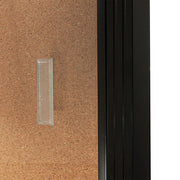 Visionchart Be Noticed Sliding Door Notice Case - Door 1525 x 915mm Black/Cork