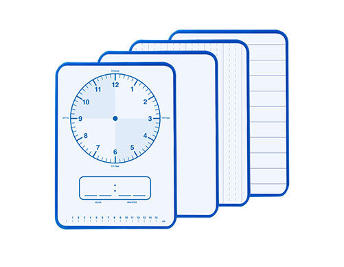 Visionchart Whiteboard Tablet Magnetic A4 Double Sided Clock/Time One Side