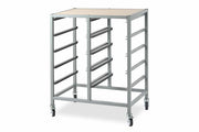 Creative Kids Mobile Tote Tray Storage Trolley - 10 Tray Double (Trolley Only)