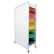 Visionchart Whiteboard Huddle Mobile Storage w/extra 2 Shelves + 10 Tote Tray