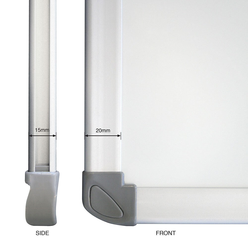 Visionchart Porcelain Whiteboard (3000 x 1200mm) - Heavy Duty Use Aluminium Frame