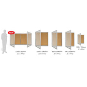 Visionchart TX Weather Resistant Notice Case (1050 x 1080mm) - Cork Internal (Fits 12 A4s)