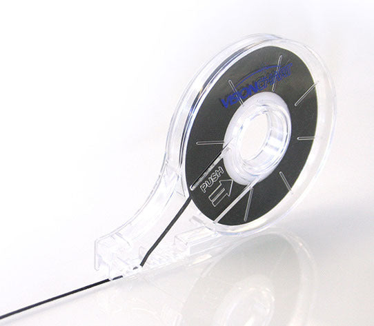 Visionchart Whiteboard Lining Tape Adhesive Black 1.5mmx13M Dispenser