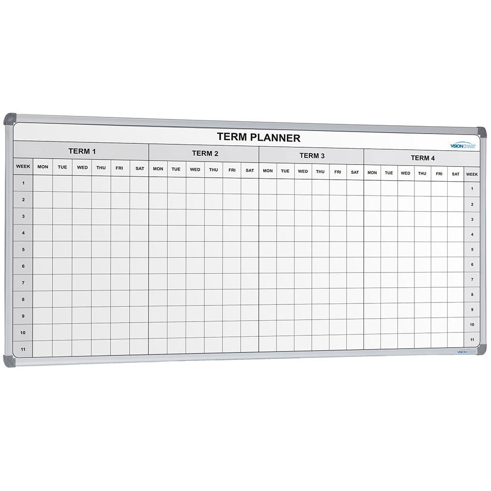 Visionchart School Planner Magnetic Whiteboard (1200 x 900mm) - 4 Term