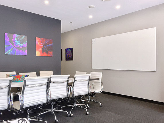 Visionchart Lumiere Frameless Magnetic Glassboard White - 900x600mm