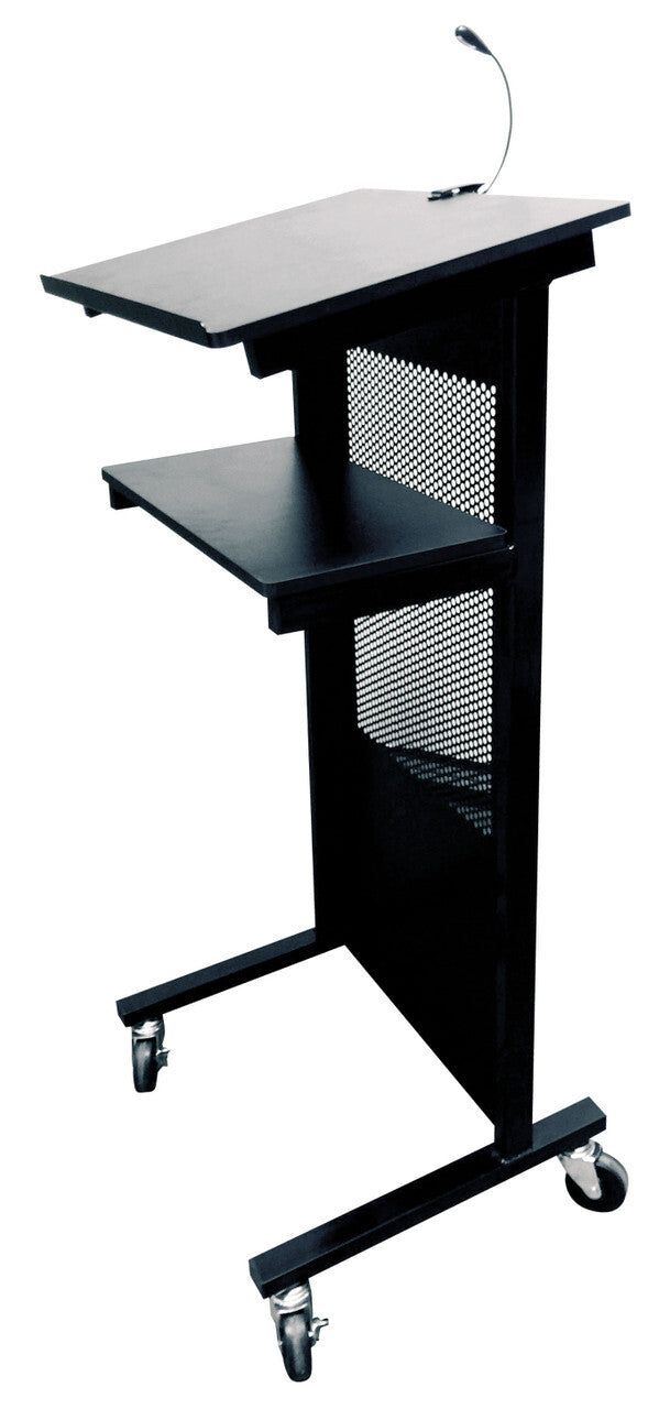 Visionchart Professional Lectern - Black (Height 1205mm & Top Shelf 600 x 400mm)