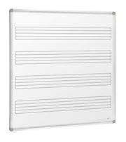 Visionchart Magnetic Porcelain Music Board (1200 x 1200mm) - Wall Mounted
