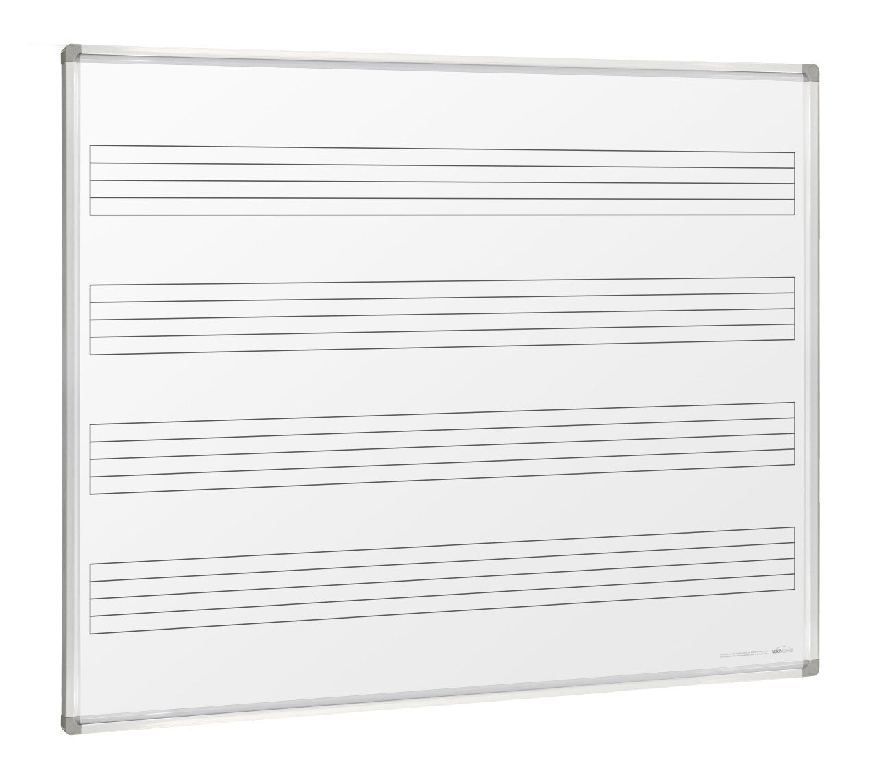 Visionchart Magnetic Porcelain Music Board (1500 x 1200mm) - Wall Mounted
