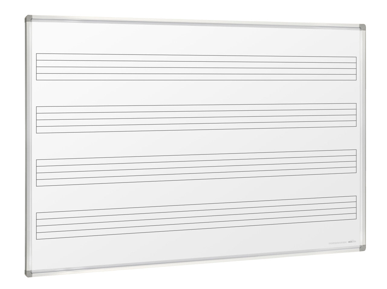 Visionchart Magnetic Porcelain Music Board (1800 x 1200mm) - Wall Mounted