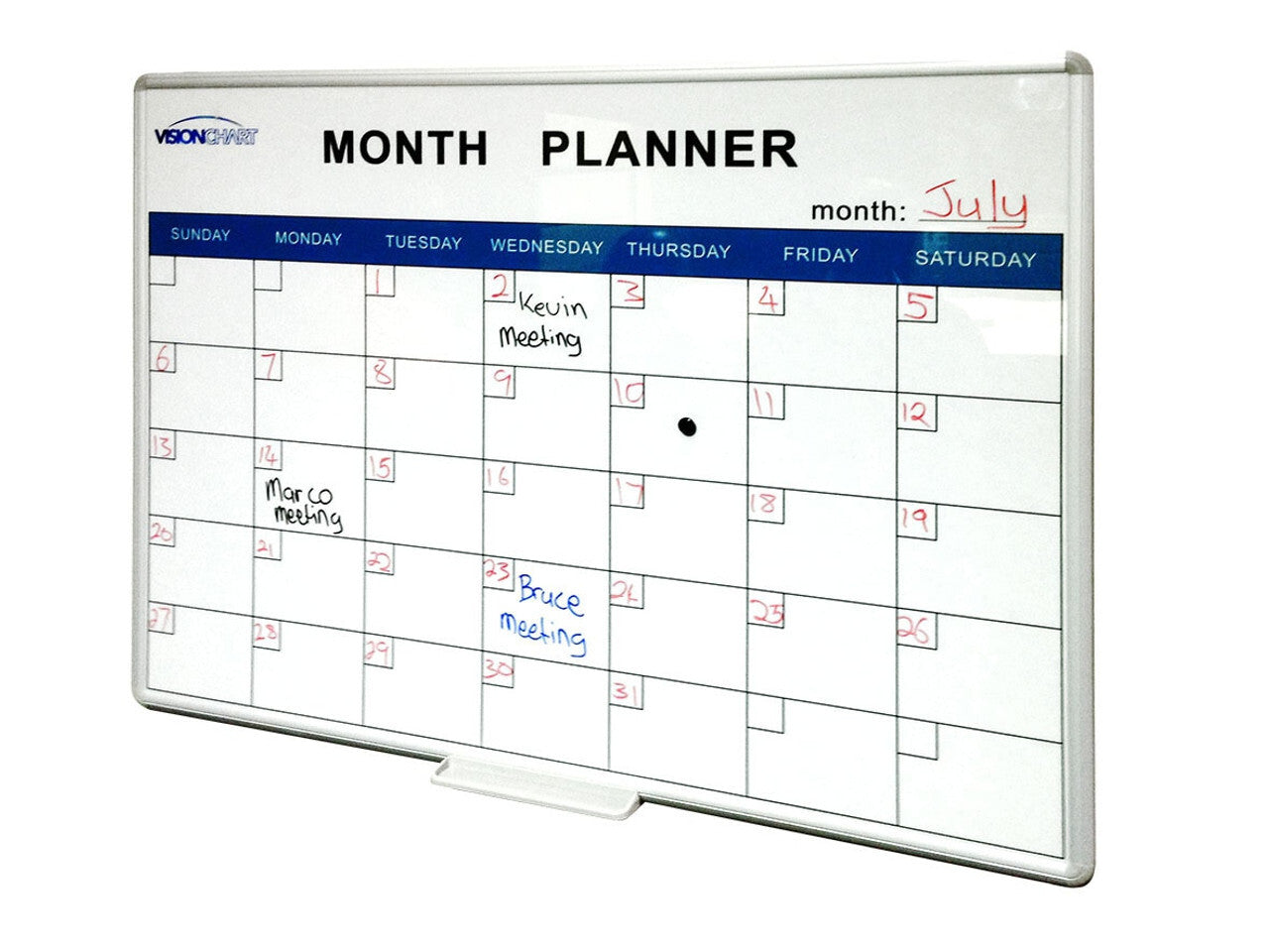 Visionchart Perpetual Month Magnetic Whiteboard Planner (1200 x 900mm) - Deluxe