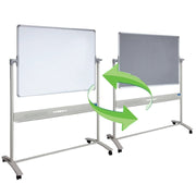 Visionchart DuraWrite Combo Board Whiteboard/Feltboard 1200 x 900mm Pivot Reverse