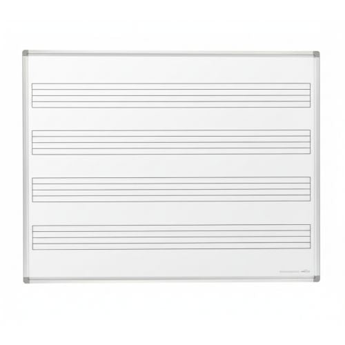 Visionchart EverWrite Music Staff Porcelain Whiteboard 1500 x 1200mm Standard Frame (Special Order)