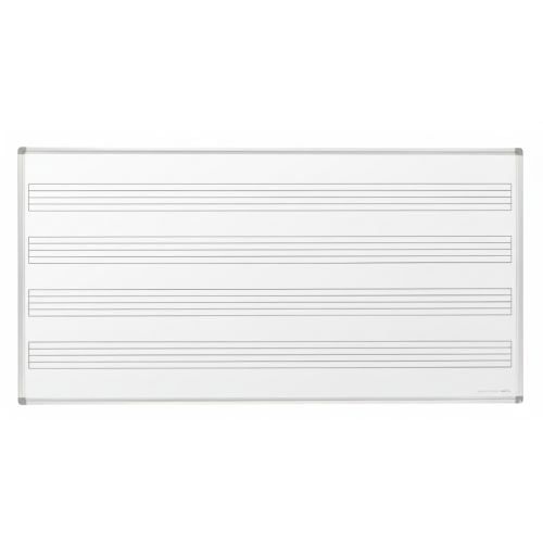 Visionchart EverWrite Music Staff Porcelain Whiteboard 2400 x 1200mm Standard Frame (Special Order)