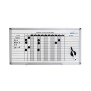 Visionchart Whiteboard Planner Staff Status 317 x 615mm Standard Frame 10 Names