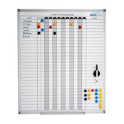 Visionchart Whiteboard Planner Staff Status 737 x 615mm Standard Frame 30 Names
