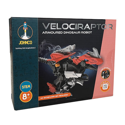 Johnco Velociraptor - Armoured Dinosaur Robot - Small