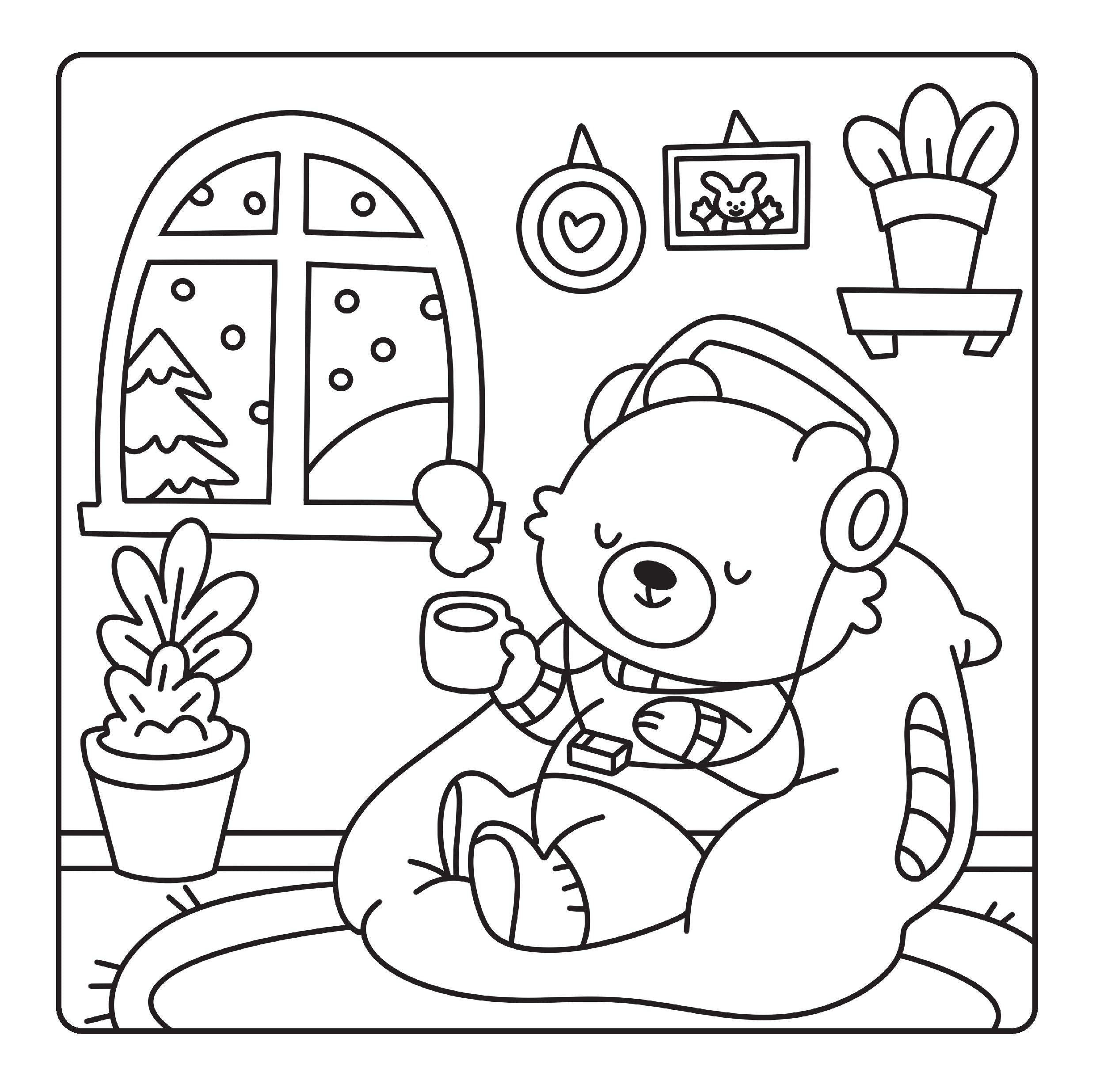 Happy Days - Scooty Cuties Cosy Colouring Kit — inside page 4