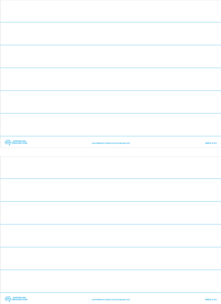 Magnetic Teaching Sheets (Ruled Lines)
