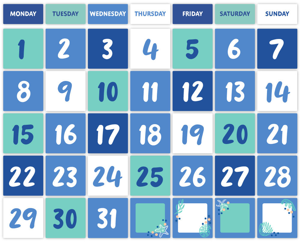 Wonderlands (Sea) - Magnetic Calendar Set