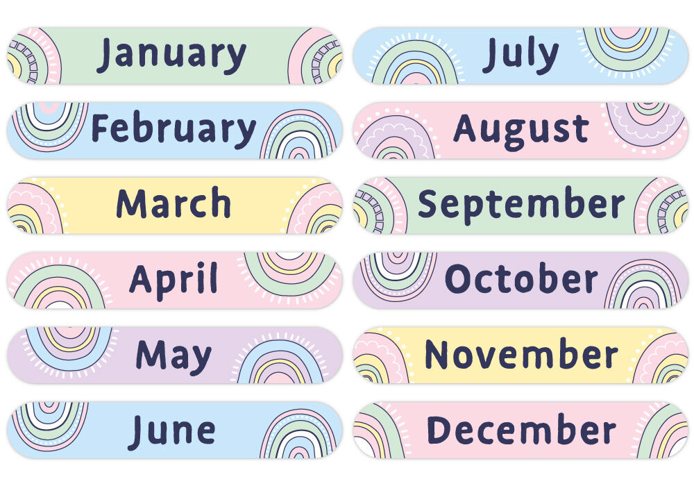Pastel Crush - Magnetic Calendar Set
