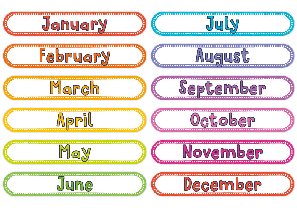 Brilliant Brights - Magnetic Calendar Set