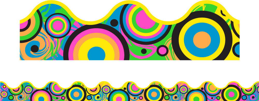 Magnetic Fluoro Circles Scalloped Border