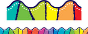Magnetic Rainbow Stripes Scalloped Border