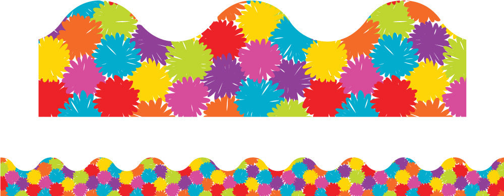 Pom Poms - Magnetic Scalloped Borders (Pack of 12)
